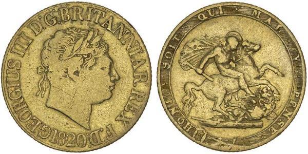 1 Sovereign Reino Unido / Reino Unido de Gran Bretaña e Irlanda (1801-1922) Oro Jorge III (1738-1820)