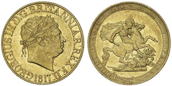 1 Sovereign Reino Unido / Reino Unido de Gran Bretaña e Irlanda (1801-1922) Oro Jorge III (1738-1820)