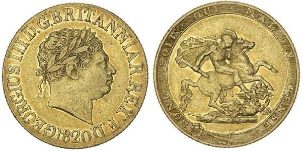 1 Sovereign Reino Unido / Reino Unido de Gran Bretaña e Irlanda (1801-1922) Oro Jorge III (1738-1820)