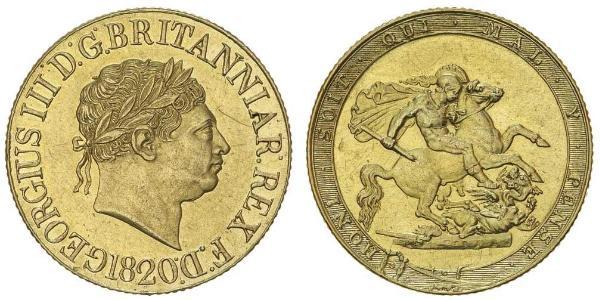 1 Sovereign Reino Unido / Reino Unido de Gran Bretaña e Irlanda (1801-1922) Oro Jorge III (1738-1820)