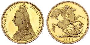 1 Sovereign Reino Unido de Gran Bretaña e Irlanda (1801-1922) Oro Victoria (1819 - 1901)