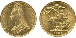 1 Sovereign Reino Unido de Gran Bretaña e Irlanda (1801-1922) Oro Victoria (1819 - 1901)