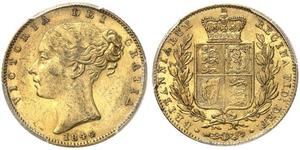 1 Sovereign Reino Unido de Gran Bretaña e Irlanda (1801-1922) Oro Victoria (1819 - 1901)