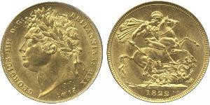 1 Sovereign Reino Unido de Gran Bretaña e Irlanda (1801-1922) Oro Jorge IV (1762-1830)