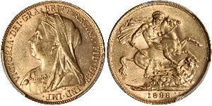 1 Sovereign Reino Unido de Gran Bretaña e Irlanda (1801-1922) Oro Victoria (1819 - 1901)