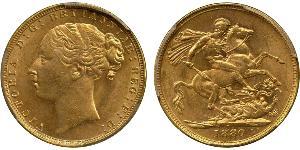 1 Sovereign Reino Unido de Gran Bretaña e Irlanda (1801-1922) Oro Victoria (1819 - 1901)