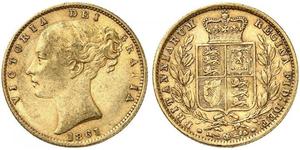 1 Sovereign Reino Unido de Gran Bretaña e Irlanda (1801-1922) Oro Victoria (1819 - 1901)