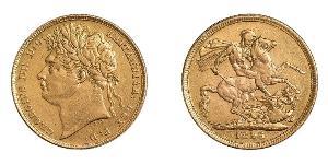 1 Sovereign Reino Unido de Gran Bretaña e Irlanda (1801-1922) Oro Jorge IV (1762-1830)