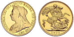 1 Sovereign Reino Unido de Gran Bretaña e Irlanda (1801-1922) Oro Victoria (1819 - 1901)