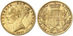 1 Sovereign Reino Unido de Gran Bretaña e Irlanda (1801-1922) Oro Victoria (1819 - 1901)