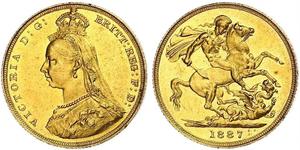 1 Sovereign Reino Unido de Gran Bretaña e Irlanda (1801-1922) Oro Victoria (1819 - 1901)