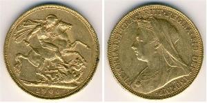 1 Sovereign Reino Unido de Gran Bretaña e Irlanda (1801-1922) Oro Victoria (1819 - 1901)