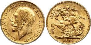 1 Sovereign Reino Unido de Gran Bretaña e Irlanda (1801-1922) Oro Jorge V (1865-1936)