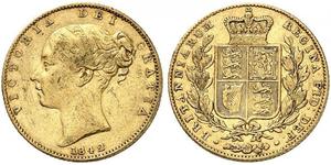 1 Sovereign Reino Unido de Gran Bretaña e Irlanda (1801-1922) Oro Victoria (1819 - 1901)