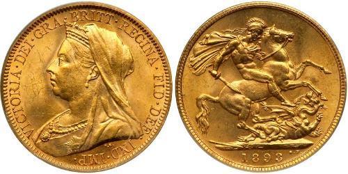 1 Sovereign Reino Unido de Gran Bretaña e Irlanda (1801-1922) Oro Victoria (1819 - 1901)