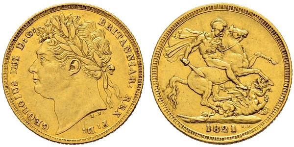 1 Sovereign Reino Unido de Gran Bretaña e Irlanda (1801-1922) Oro Jorge IV (1762-1830)