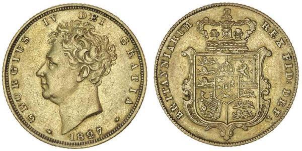 1 Sovereign Reino Unido de Gran Bretaña e Irlanda (1801-1922) Oro Jorge IV (1762-1830)