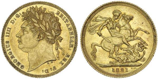 1 Sovereign Reino Unido de Gran Bretaña e Irlanda (1801-1922) Oro Jorge IV (1762-1830)