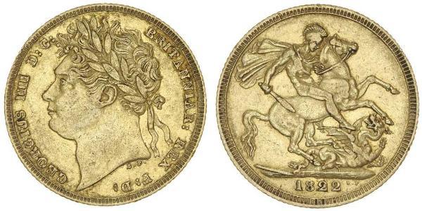 1 Sovereign Reino Unido de Gran Bretaña e Irlanda (1801-1922) Oro Jorge IV (1762-1830)