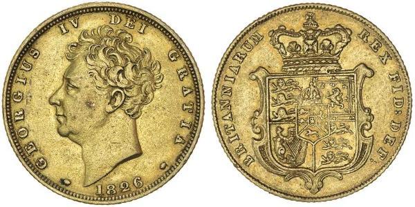 1 Sovereign Reino Unido de Gran Bretaña e Irlanda (1801-1922) Oro Jorge IV (1762-1830)