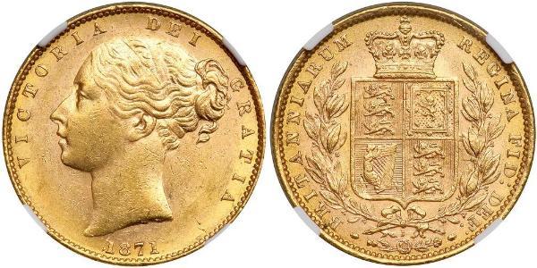 1 Sovereign Reino Unido de Gran Bretaña e Irlanda (1801-1922) Oro Victoria (1819 - 1901)
