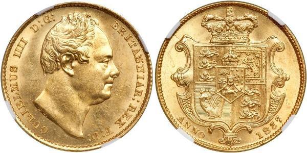 1 Sovereign Reino Unido de Gran Bretaña e Irlanda (1801-1922) Oro Guillermo IV (1765-1837)