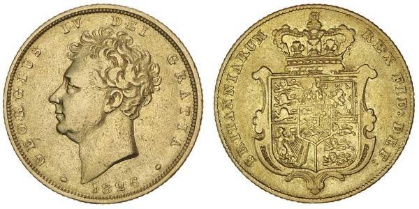 1 Sovereign Reino Unido de Gran Bretaña e Irlanda (1801-1922) Oro Jorge IV (1762-1830)