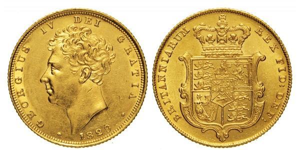 1 Sovereign Reino Unido de Gran Bretaña e Irlanda (1801-1922) Oro Jorge IV (1762-1830)