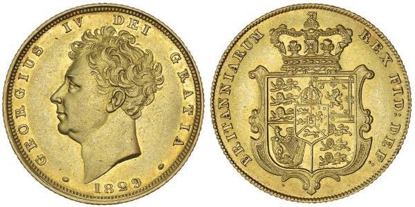 1 Sovereign Reino Unido de Gran Bretaña e Irlanda (1801-1922) Oro Jorge IV (1762-1830)