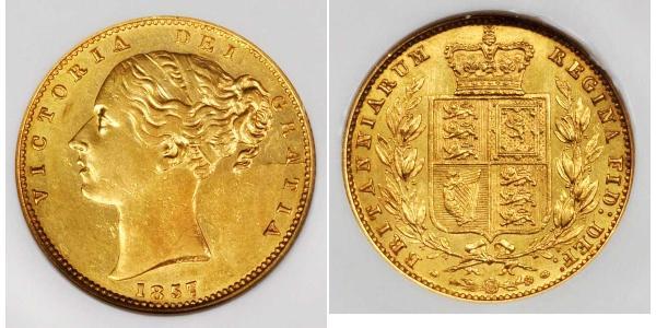 1 Sovereign Reino Unido de Gran Bretaña e Irlanda (1801-1922) Oro Victoria (1819 - 1901)