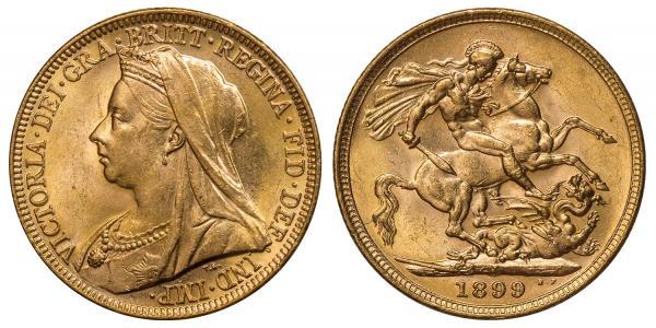 1 Sovereign Reino Unido de Gran Bretaña e Irlanda (1801-1922) Oro Victoria (1819 - 1901)