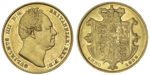 1 Sovereign Reino Unido de Gran Bretaña e Irlanda (1801-1922) Oro Guillermo IV (1765-1837)