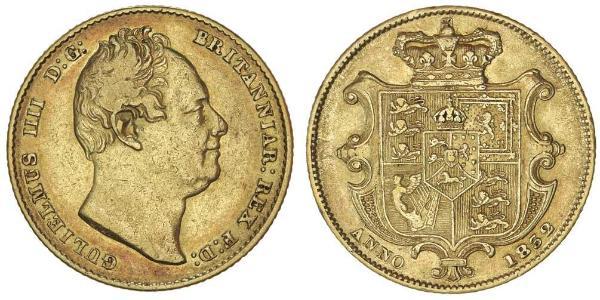 1 Sovereign Reino Unido de Gran Bretaña e Irlanda (1801-1922) Oro Guillermo IV (1765-1837)