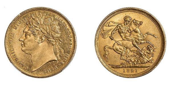 1 Sovereign Reino Unido de Gran Bretaña e Irlanda (1801-1922) Oro Jorge IV (1762-1830)