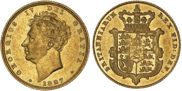 1 Sovereign Reino Unido de Gran Bretaña e Irlanda (1801-1922) Oro Jorge IV (1762-1830)