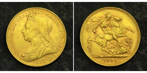 1 Sovereign Reino Unido de Gran Bretaña e Irlanda (1801-1922) Oro Victoria (1819 - 1901)