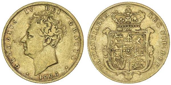 1 Sovereign Reino Unido de Gran Bretaña e Irlanda (1801-1922) Oro Jorge IV (1762-1830)
