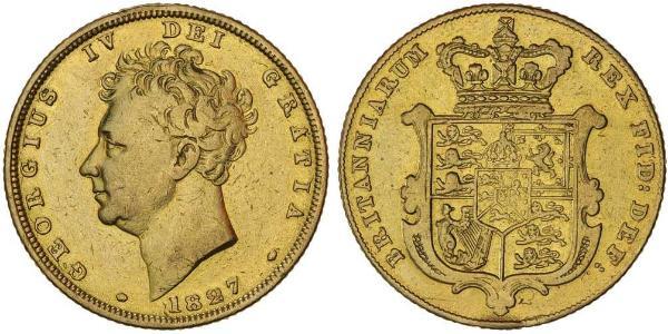 1 Sovereign Reino Unido de Gran Bretaña e Irlanda (1801-1922) Oro Jorge IV (1762-1830)