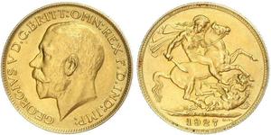 1 Sovereign Sudáfrica Oro Jorge V (1865-1936)