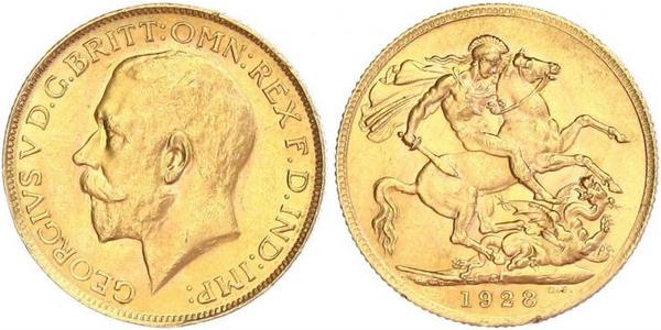 1 Sovereign Sudáfrica Oro Jorge V (1865-1936)