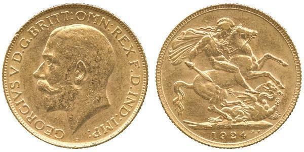 1 Sovereign South Africa 金 乔治五世  (1865-1936)