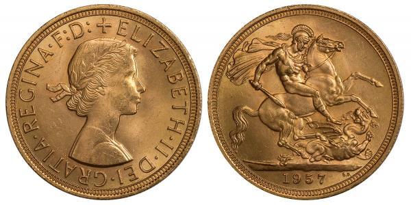 1 Sovereign United Kingdom (1922-) 金 伊丽莎白二世 (1926-2022)