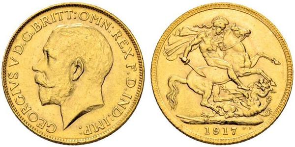 1 Sovereign 加拿大 金 乔治五世  (1865-1936)