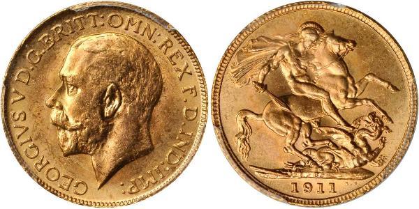 1 Sovereign 加拿大 金 乔治五世  (1865-1936)