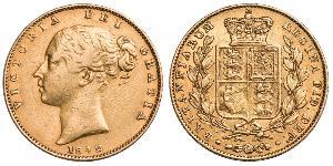 1 Sovereign 大不列颠及爱尔兰联合王国 (1801 - 1922) 金 维多利亚 (英国君主)