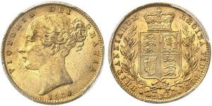 1 Sovereign 大不列颠及爱尔兰联合王国 (1801 - 1922) 金 维多利亚 (英国君主)