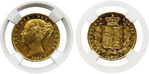 1 Sovereign 大不列颠及爱尔兰联合王国 (1801 - 1922) 金 维多利亚 (英国君主)