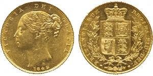1 Sovereign 大不列颠及爱尔兰联合王国 (1801 - 1922) 金 维多利亚 (英国君主)