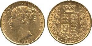 1 Sovereign 大不列颠及爱尔兰联合王国 (1801 - 1922) 金 维多利亚 (英国君主)