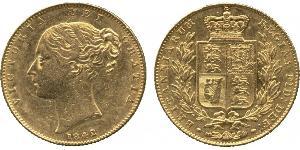 1 Sovereign 大不列颠及爱尔兰联合王国 (1801 - 1922) 金 维多利亚 (英国君主)
